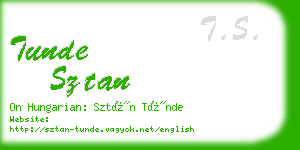 tunde sztan business card